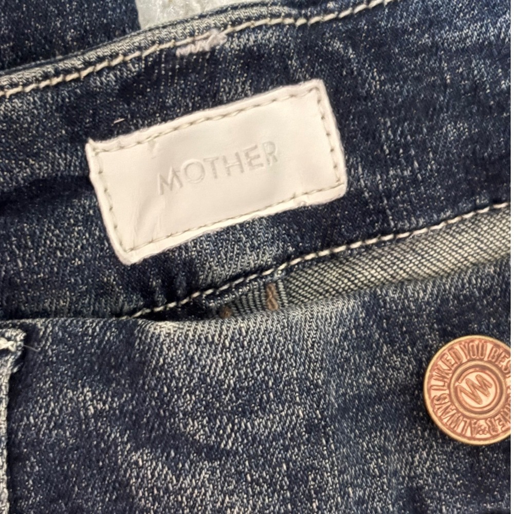 Mother Jeans Womens 29 Blue High Waisted Looker Crop Bake Sale Brawl Denim NWT - Picture 11 of 11